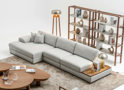 Sofa Couch Polster Möbel Wohnlandschaft Grau Eckgarnitur Weiche Couchen